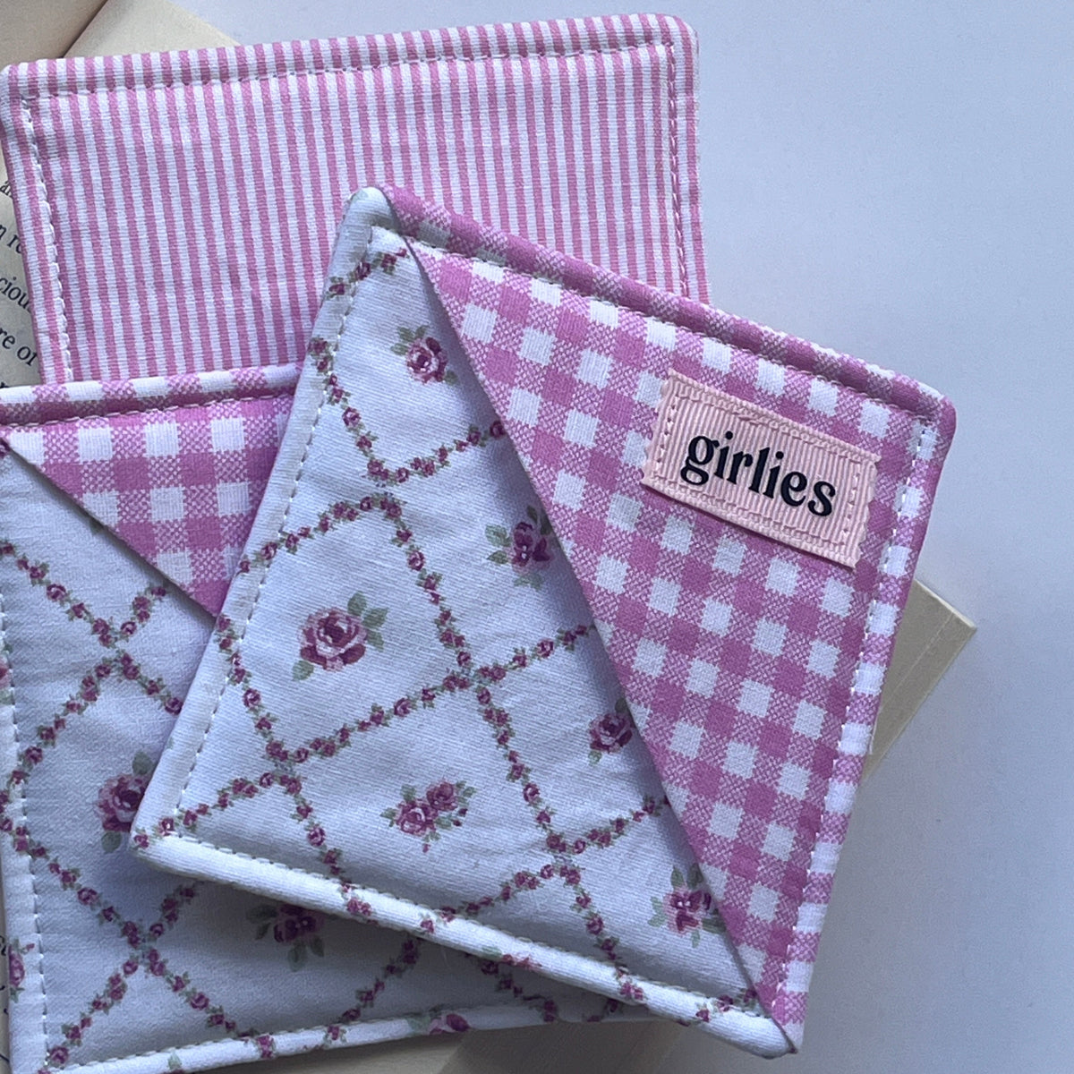 Patchwork in Pink Bookmark