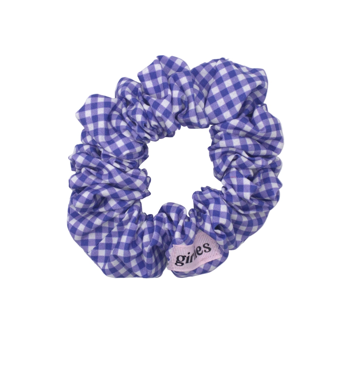 Purple Gingham Scrunchie