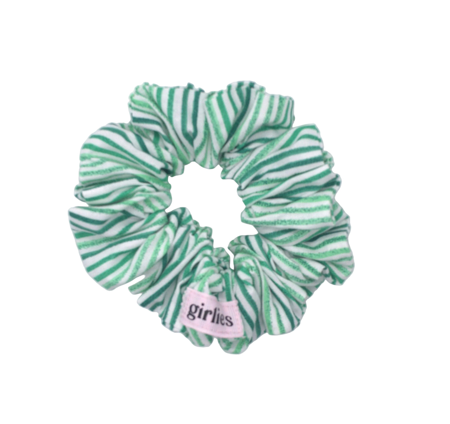 Green Stripes Scrunchie