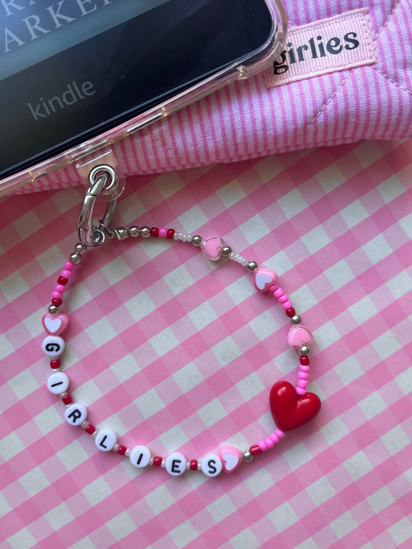 Pink Hearts Charm Loop