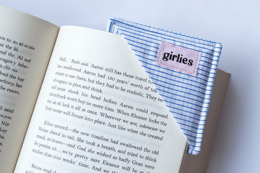 Vintage Blue Stripe Bookmark
