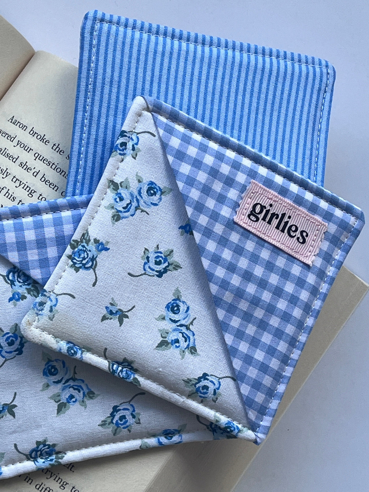 Patchwork Blues Bookmark