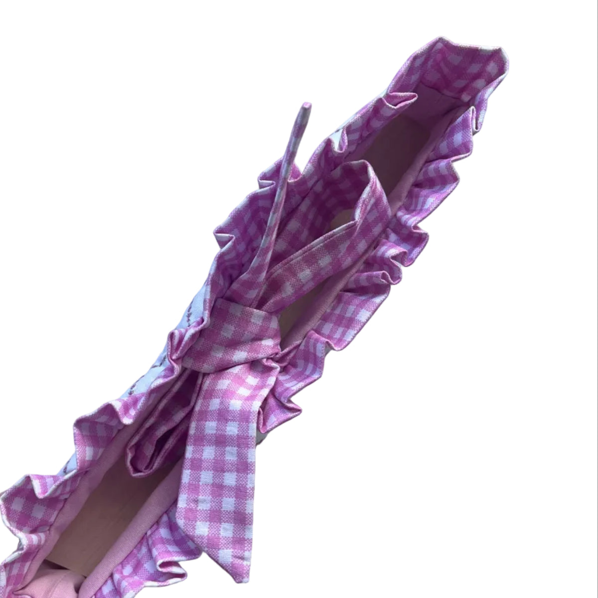 Pink Floral x Gingham Book Sleeve
