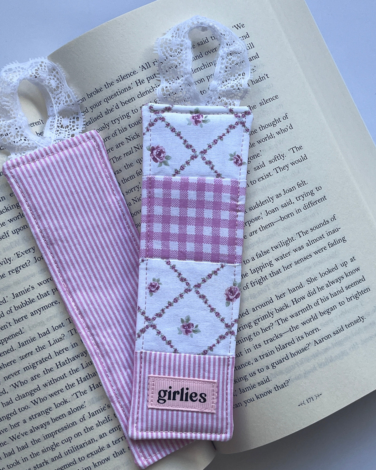Pink Patchwork Bookmark