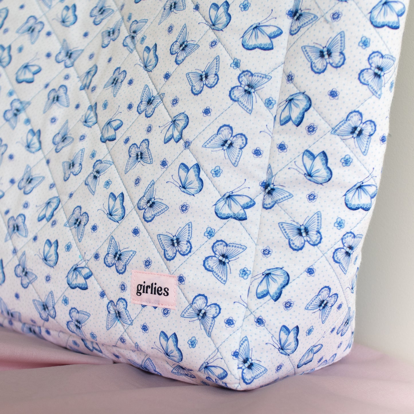 Butterflies Quilted Oversize Tote Bag