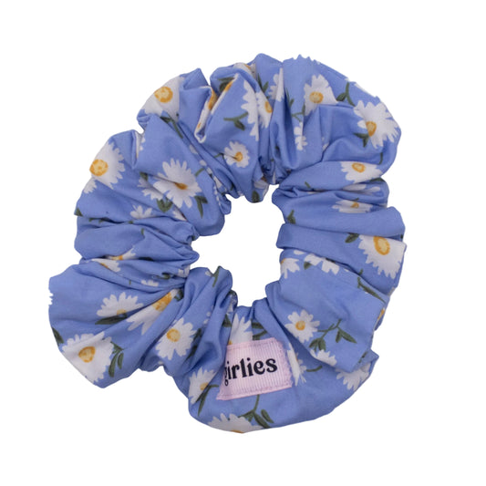 Daisy Blue Scrunchie