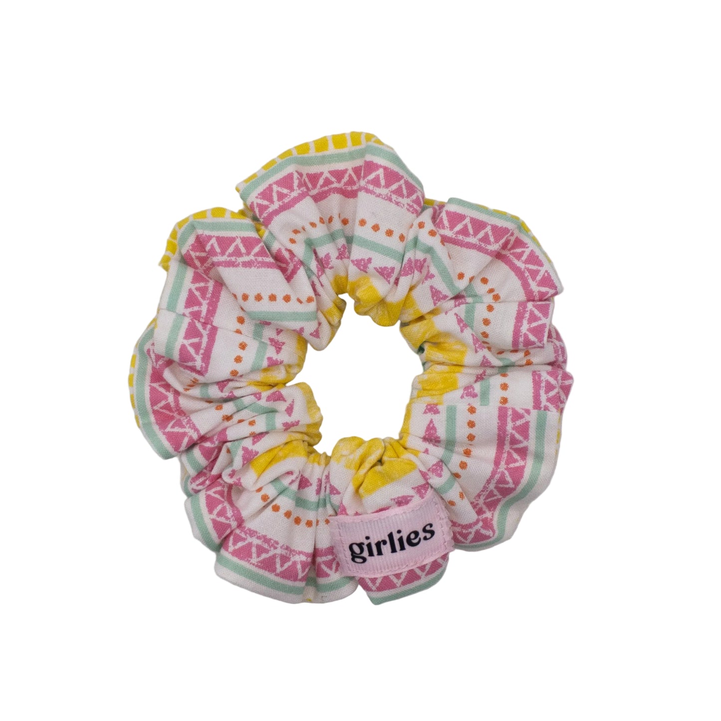 Pink Aztec Scrunchie
