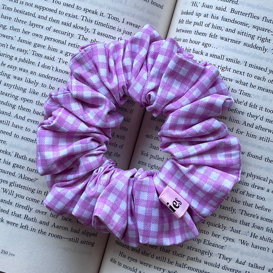 Pink Gingham Scrunchie