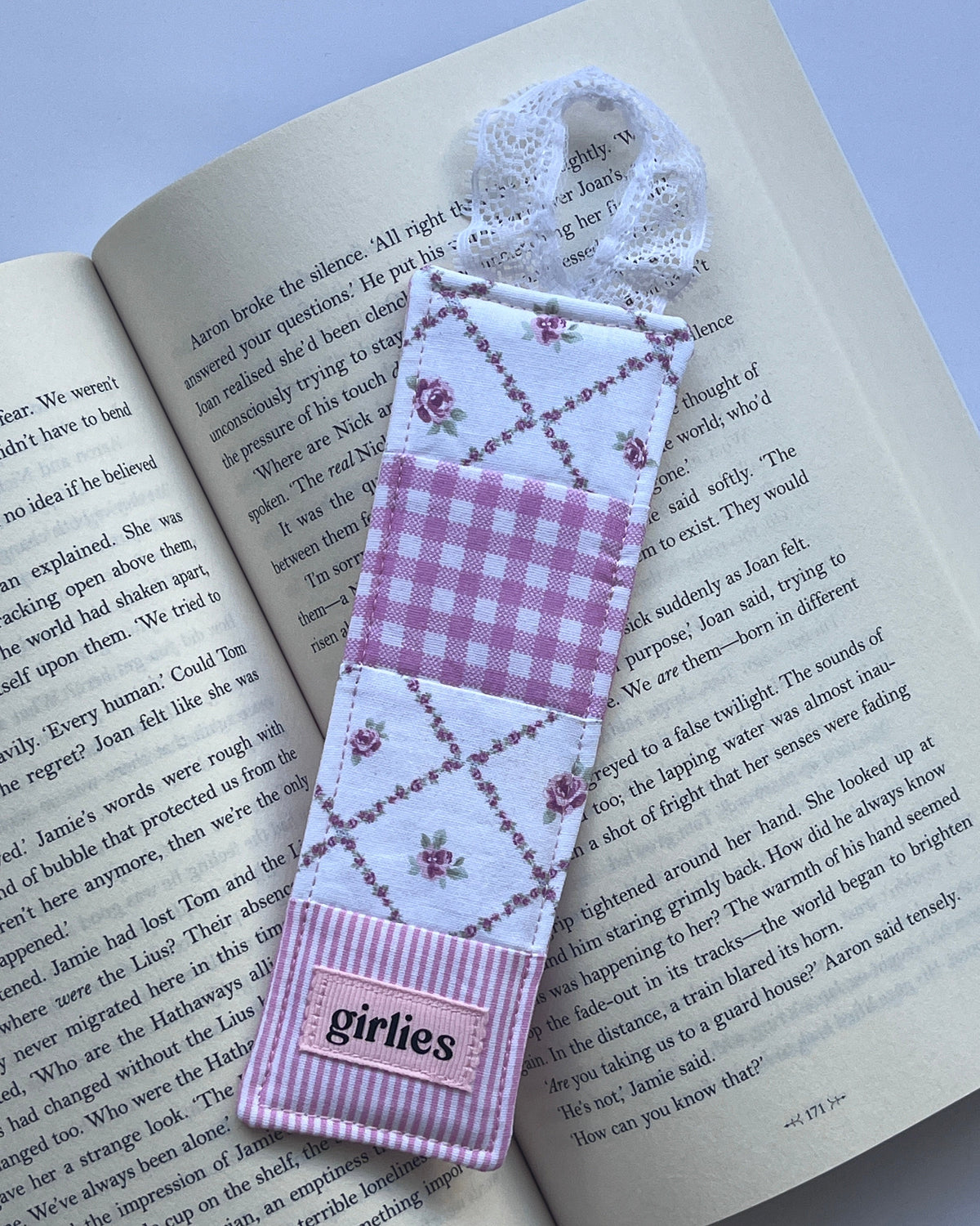 Pink Patchwork Bookmark